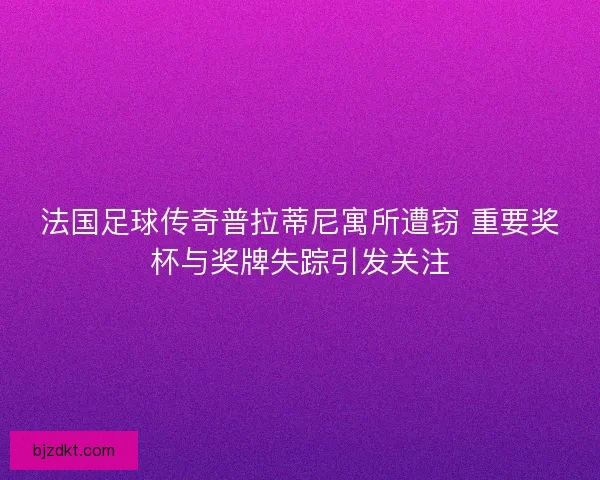 法国足球传奇普拉蒂尼寓所遭窃 重要奖杯与奖牌失踪引发关注 法国足球传奇普拉蒂尼寓所遭窃 重要奖杯与奖牌失踪引发关注
